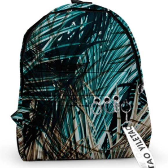 Trendy Leaf pattern School Bags Travel Bags Boys Girls Cute Small Bags 3D Print main image 3